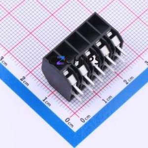 JL212S-50005B01 Spring Terminal Block Through hole Component (THT),P=5mm Connector 1x5P 5mm Black Through Hole - Product Image 2
