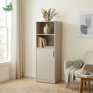 Armoire de rangement haute durable en bambou durable pour <span class=keywords><strong>cuisine</strong></span>, <span class=keywords><strong>salon</strong></span>, chambre à coucher, type autoportant, meuble de rangement minimaliste - Product Image 4