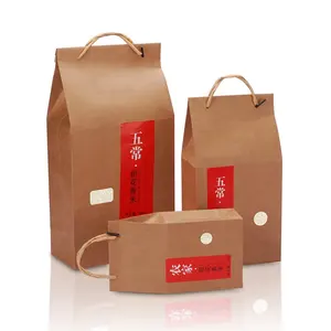 Produtos chineses atacado pacote sacos de papel do arroz embalagem saco de papel