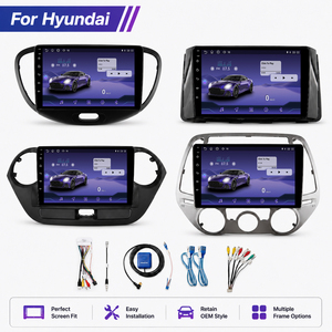 Cadre d'autoradio Android pour <span class=keywords><strong>Hyundai</strong></span>, lecteur multimédia de voiture, écran tactile, moniteur WiFi, GPS, stéréo, prise en charge de la caméra de recul - Product Image 2