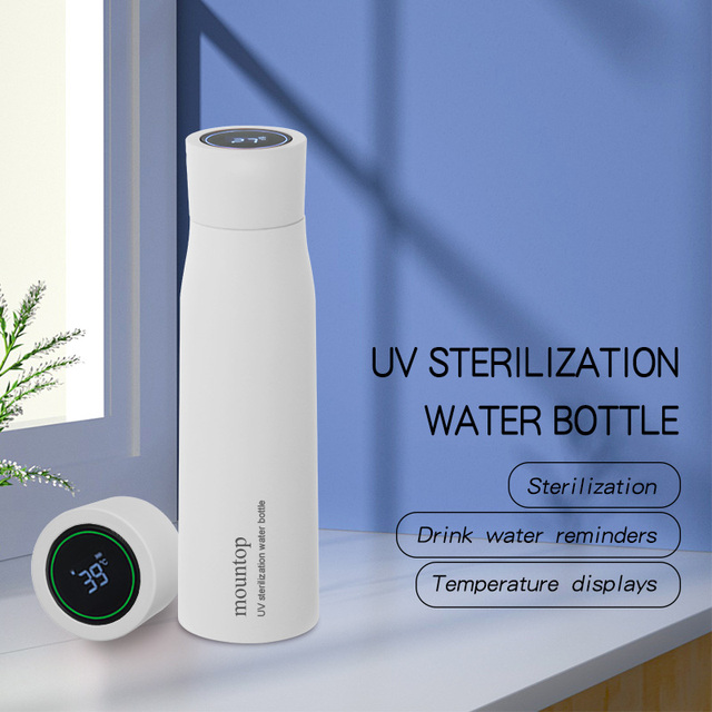Self Cleaning UV Water Bottle Stainless Steel Smart Insulated Thermos Vacuum Flask With LED Temperature Display