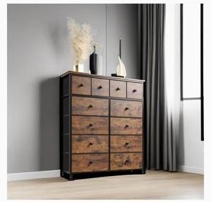Mobilier moderne de salon personnalisé <span class=keywords><strong>Commode</strong></span> en bois à armature en métal de couleur nature avec poignées et 12 tiroirs - Product Image 2