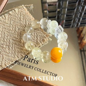 Edición de Coleccionista, Pulsera de Cristal Amarillo Citrino Ágata, Cristal de Limón Natural Dorado que Atrae la Riqueza, Pulsera Multigemas - Product Image 5
