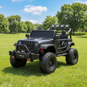 รถยนต์ของเล่นเด็กไฟฟ้าสำหรับเด็กอายุ 2 ถึง 10 ปี ขับเคลื่อนด้วยแบตเตอรี่ รถยนต์พลาสติก 4 ล้อ พร้อมคุณสมบัติสำหรับผู้ขับขี่ - Product Image 1