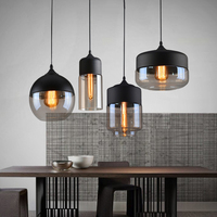 Décoration d'intérieur, verre ambré à grain de bois, verre vintage, lampe suspendue nordique