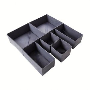 <b>Collapsible</b> Glossy 6-Set Eco-Friendly Modern Non-Woven Fabric Multifunction Clothing Organizer Rectangle Bra Sock <b>Storage</b> 5-10kg - Product Image 1