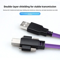 Cable de datos USB a Square Print 2.0, macho a macho, de alta flexibilidad, para cadena de arrastre, cable de extensión para cámara industrial con bloqueo