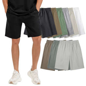 100% coton Shorts hommes Shorts en coton lourd couleur unie Logo personnalisé coton polaire Shorts pour hommes - Product Image 1