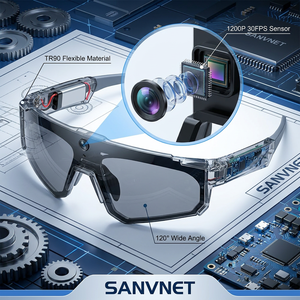 Gafas de Sol Inteligentes con Cámara de Video SANVNET SNT SOLIS 2026, Lentes Polarizadas, 8MP, Resistentes al Agua IP67, Control por Voz, IA - Product Image 3