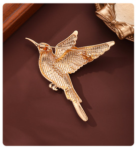 Broche HLC Colibri, Épinglette Mode Animale, Bijou Émaillé, Broche Aigle National Patriotique avec Strass en Cristal - Product Image 3