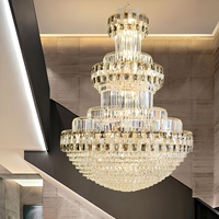 Lampe suspendue dorée pour restaurant Lampes suspendues modernes en cristal de luxe Lustre LED décoratif pour salon villa