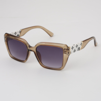 Nuevas Gafas de Sol de Moda para Mujer, con Protección UV400, Montura Cuadrada Marrón Oscuro, Embalaje Personalizado, para Exteriores