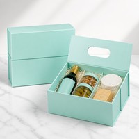 Boîte cadeau rigide en papier magnétique pliable personnalisée avec poignée, emballage laminé mat pour vin et aliments
