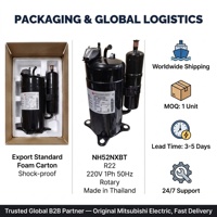 Compresor Rotatorio NH52NXBT de Alta Calidad, 208-230V 60HZ R22, Compresor de Refrigeración para Aire Acondicionado y Sistemas de Cámaras Frigoríficas