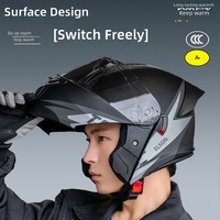 Casque de moto à visière double rabattable certifié 3C/DOT en ABS pour hommes et femmes, utilisation universelle quatre saisons, scooter/vélo électrique, hiver