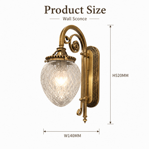 Vintage Brass <b>Wall</b> <b>Sconce</b> Cut Crystal Glass LED <b>Wall</b> Lamp for Living Room Bedroom Hotel Corridor Decor Professional <b>Lighting</b> - Product Image 5