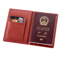 Portefeuille de voyage personnalisé en cuir PU noir portable, étui de voyage en cuir, porte-passeport