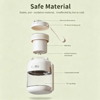 Bouteille Mixeur Portable pour Smoothies, Rechargeable par USB, Mini Blender à Batterie pour Fruits, Utilisation en Voiture, en Extérieur ou à l'Hôtel