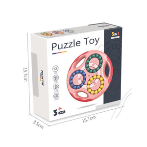 Cubo de Rubik con cuentas de doble cara, disco giratorio, juguete educativo para niños de 4 a 13 años, juego de rompecabezas que estimula el cerebro - Product Image 5