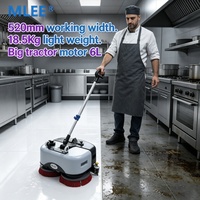 Machine de nettoyage de sols à double brosse mini MLEE200B 2026 avec batterie au lithium