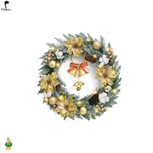 Сосновые иглы Рождественские венки с сосновыми шишками-идеально подходят для украшения переднего камина на праздники