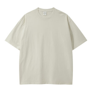 Custom Cut and Sew T Shirt 100% Cotton Acid Washed Vintage T-shirt Puff Printing Heavyweight Plus Size Men Oversize T-shirt - Product Image 1