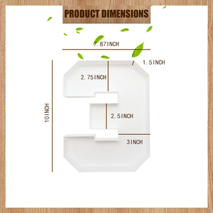 White Number Shaped <b>Pulp</b> Molded Paper Box Tray Fillable Food Container for Cake Snack Bread Display - Product Image 2