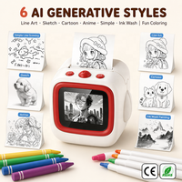 Imprimante thermique portable à commande vocale IA pour images, dessins d'enfants, coloriages, notes d'étude – Imprimante robotique intelligente IA sans encre à commande vocale