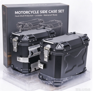 Top Case Moto Personnalisable avec LOGO, Nouveau Coffre Arrière Moto en Aluminium Argenté avec Doublure, Grand Coffre Moto à Vendre