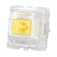 Commutateurs de clavier JWICK 65g RGB Commutateurs linéaires de lubrification d'usine Tige jaune 5 broches MX Commutateurs de clavier mécaniques