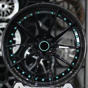 Jantes en alliage de carbone forgé Sailen 2 pièces à concavité profonde 18-24 pouces 5x112/120/114.3 Noir semi-brillant Garantie 5 ans - Product Image 5