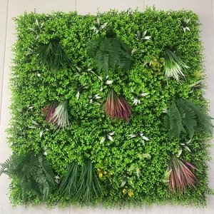 Mur végétal artificiel en soie, gazon artificiel, fleurs artificielles pour <span class=keywords><strong>salon</strong></span>, balcon, entrée, toile de fond, pelouse, décoration murale de mariage, herbe - Product Image 4