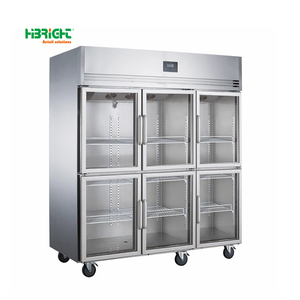 Refrigerador de cocina comercial con puerta de vidrio montada en la parte superior del compresor Cubigel de 220 voltios - Product Image 1