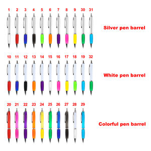 Stylo bille publicitaire personnalisé en gros avec grip souple rétractable en plastique et logo imprimé – Cadeau promotionnel pour entreprises - Product Image 2