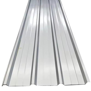 แผ่นเหล็กลูกฟูกชุบสังกะสี 0.21 0.22 มม. Z41 Z60 ASTM สำหรับมุงหลังคา พร้อมบริการตัด - Product Image 3