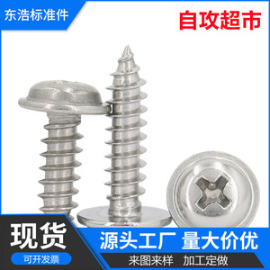 Tornillos Autorroscantes de Cabeza Redonda de Acero Inoxidable 304 Donghao, M1.4 M8, Rosca Gruesa, Cabeza Phillips, Tornillos PWA para Uso en Construcción - Product Image 4