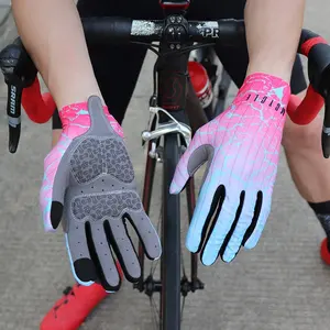 Guantes deportivos de dedo completo Guantes de bicicleta a prueba de golpes Pantalla táctil Dedo largo Guantes de bicicleta Invierno Otoño Guantes de ciclismo