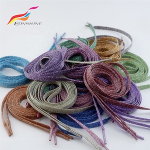 New Style <strong>Shiny</strong> Bling <strong>Shoe</strong> <strong>Laces</strong> Gold Metallic Shoestring Flat Glitter Shoelaces for Woman <strong>Shoes</strong>