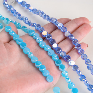 Crystal Beads 8mm Faceted Flat Round Glass For <b>Bracelet</b> Making DIY Jewelry Accessories - Product Image 3