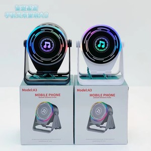 A3 colorido RGB BT altavoz 3W Mini soporte de teléfono inalámbrico soporte adecuado altavoz de <span class=keywords><strong>mesa</strong></span> 360 grados Sensor de rotación reproducción - Product Image 2