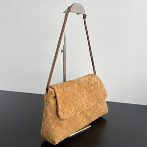 Bolsos Cruzados de Hombro para Mujer, Tejidos a Mano con Cuero Genuino, Bolsos de Mensajero de Piel Vacuna Suave, Clásicos y a la Moda para Otoño e Invierno - Product Image 6