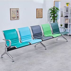 Silla de espera de alta calidad tipo banco, silla de asiento para sala de espera de aeropuerto, asiento público de PU tipo tándem para aeropuerto. - Product Image 5
