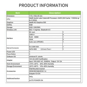 Beelink GK35 Intel <span class=keywords><strong>J3455</strong></span> 8G 256G มินิพีซี 64 บิต ระบบปฏิบัติการ Wins10 Ubuntu คอมพิวเตอร์แบบพกพา คอมพิวเตอร์ตั้งโต๊ะ คอมพิวเตอร์อุตสาหกรรม สำหรับงานสำนักงาน เล่นเกม แท็บเล็ต - Product Image 6