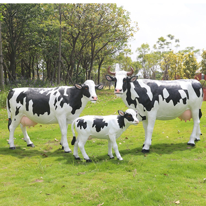 Statue de vache <span class=keywords><strong>Holstein</strong></span> grandeur nature pour la décoration de la ferme / Statue de vache grandeur nature / Statue de vache pâturant - Product Image 1