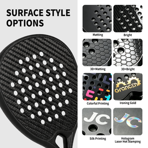 <span class=keywords><strong>Raquette</strong></span> de <span class=keywords><strong>padel</strong></span> Caston Sports 12K en fibre de carbone, surface 3D POWER FORCE, noyau en EVA rouge, forme diamant - Product Image 4