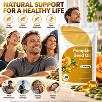Suplemen Diet OEM Minyak Biji Labu Cold Pressed 3000mg dengan Ekstrak Saw Palmetto Non GMO dalam Bentuk Softgel Label Pribadi