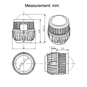 Faro Redondo Universal de 2 Pulgadas para Motocicleta de Aventura, Mini Faro Antiniebla Delantero con Soporte de Montaje y Arnés para Bajaj <span class=keywords><strong>Honda</strong></span> 12-72V - Product Image 6