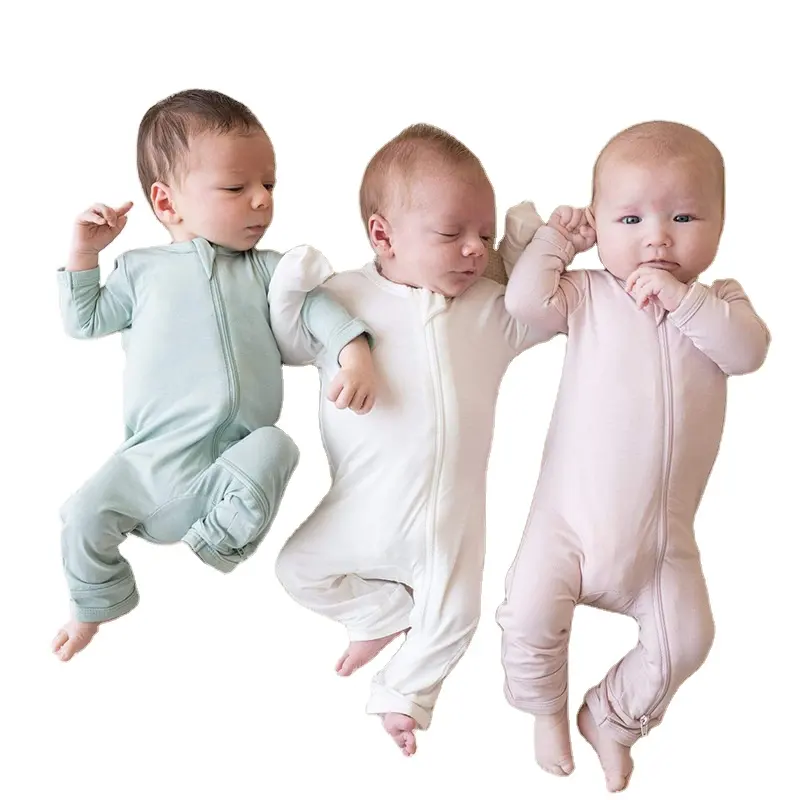 Hot Sell Bambus faser Neutral Spandex Stil Baby Overalls sind weicher und bequemer für 0-24M Baby Overalls Großhandel