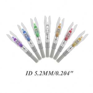 Encoches lumineuses LED ID 5.2/6.2/7.6 MM Frappes de chasse au tir à l'arc. 204 "/.246"/.300 "Flèches LED automatiques Flèches en carbone - Product Image 2