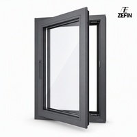 Ventana Abatible de Aleación de Aluminio con Aislamiento Térmico, Serie 81, con Triple Acristalamiento y Control de Insectos, Económica